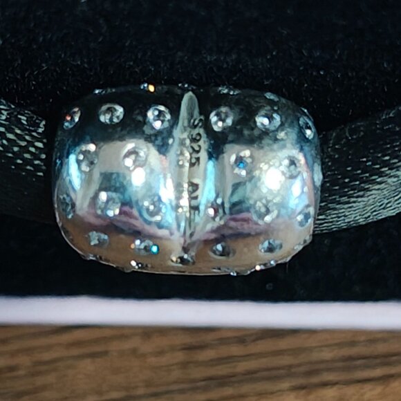 Authentic Pandora Sparkle of Love Charm 791241CZ Silver with CZ - Picture 4 of 5